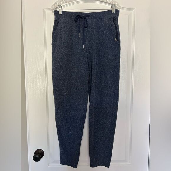 Eddie Bauer Men’s Blue Lounge Cotton Joggers Size Medium Adjustable Waist - Picture 1 of 13